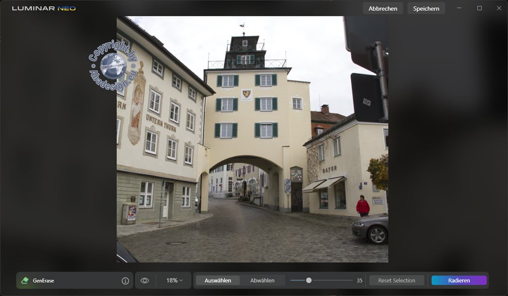 Luminar Neo - GenErase - Ergebnis - Zweiter Durchlauf