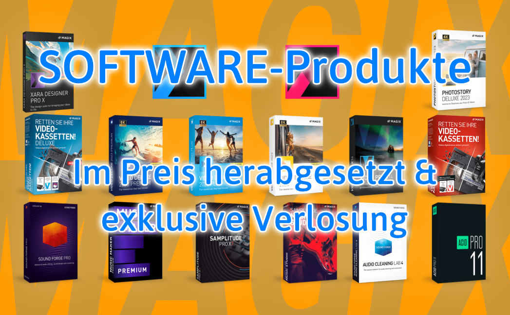 Software-Produkte im Preis herabgesetzt & exklusive Verlosung