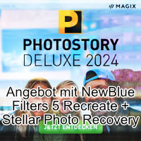 Photostory deluxe 2024 Angebot mit NewBlue Filters 5