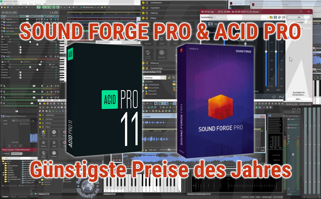 Günstigste Preise des Jahres für SOUND FORGE Pro & ACID Pro