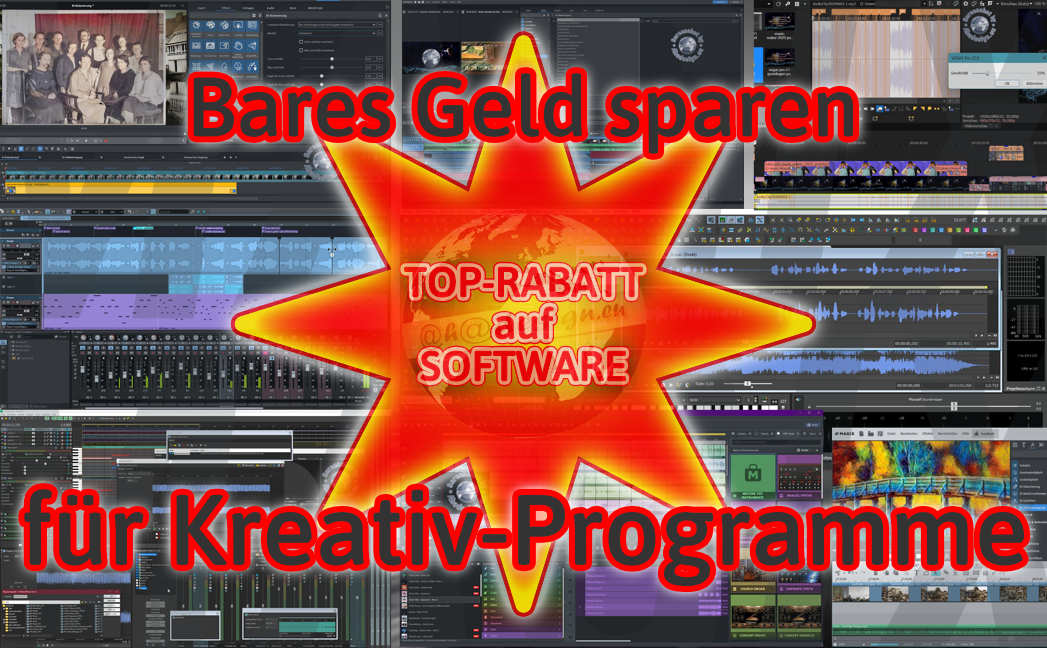 Bares Geld beim Erwerb der Kreativ-Programme von Magix sparen