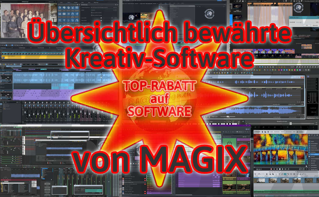 Übersichtlich bewährte Kreativ-Software von Magix