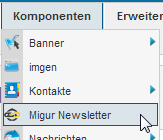 Newsletter - Menü
