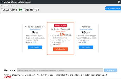 shadowmaker-lizenz-eingeben