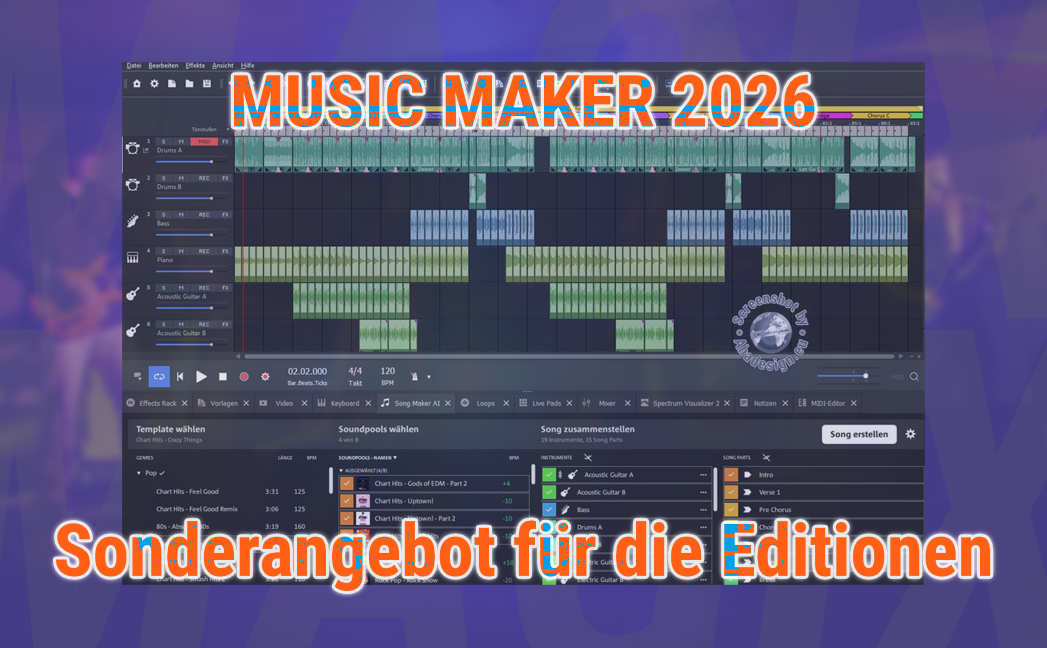 Sonderangebot für die Editionen des Music Maker 2026