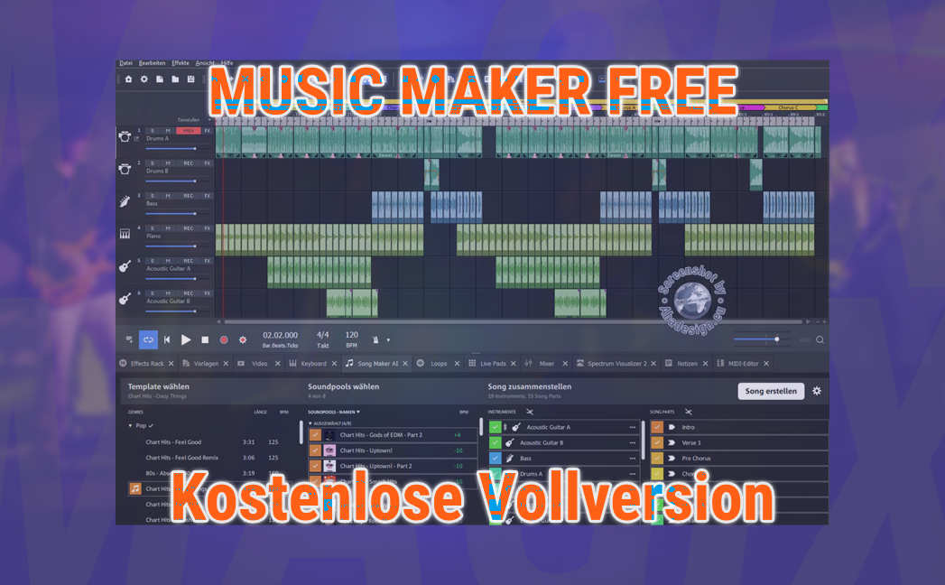 Music Maker Free - Dauerhaft komplett kostenlose Vollversion