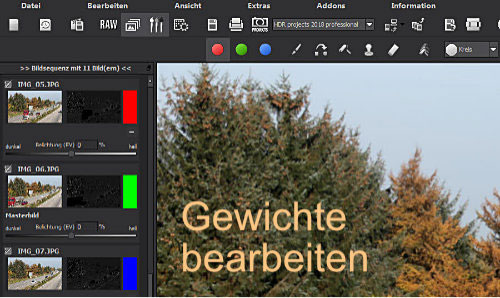 neatprojects2pro-gewichte-bearbeiten