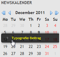 News Calendar - Modul