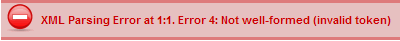 XML Parsing Error