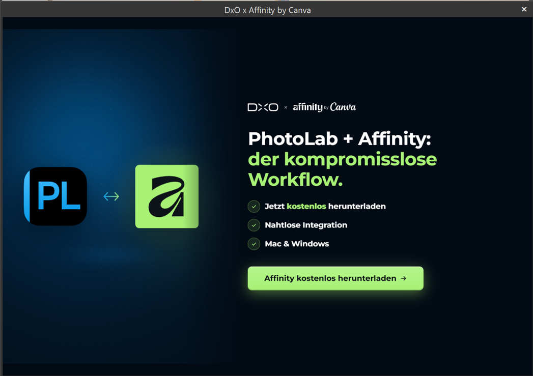 Fruchtbare Partnerschaft zwischen Affinity by Canva und DxO Labs Fruchtbare Partnerschaft zwischen Affinity by Canva und DxO Labs