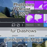 Photostory deluxe 2026 für Diashows günstiger bei Magix