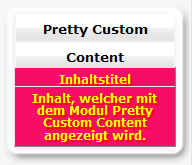 Pretty Custom Content - Frontpage