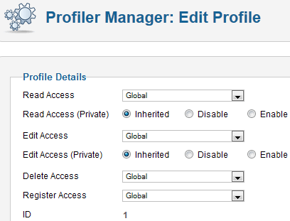 Profiler - Profil bearbeiten