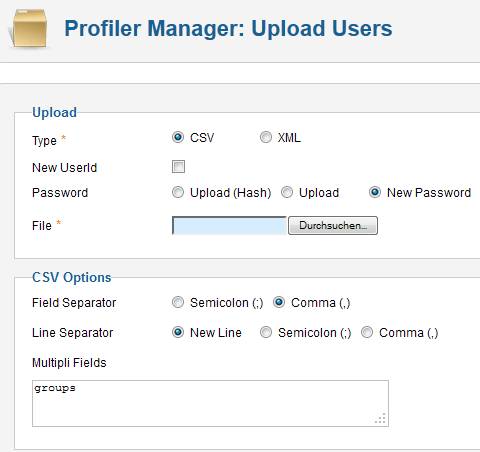 Profiler - Import