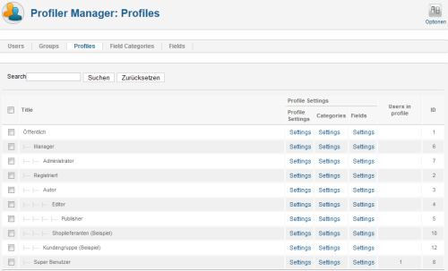 Profiler - Profile