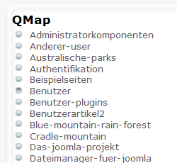 Qlue Sitemap - Frontpage HTML