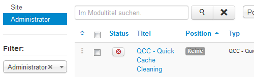 Joomla - Administratormodul