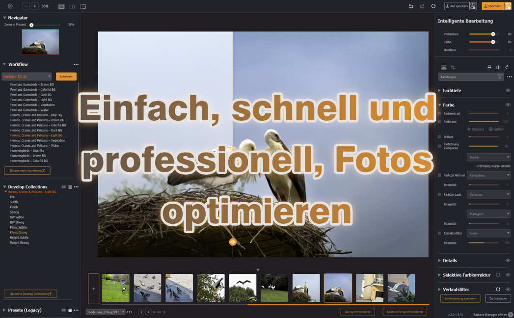 Geniales Fotoprogramm, um einfach, schnell und professionell, Fotos zu optimieren