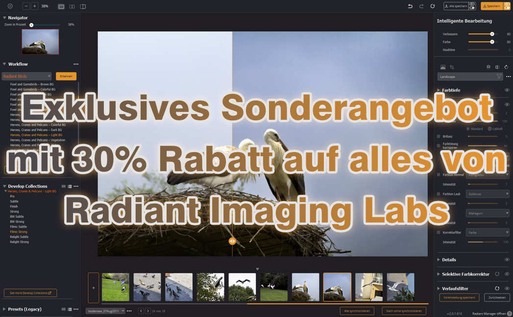 Exklusives Sonderangebot mit 30% Rabatt auf alles von Radiant Imaging Labs