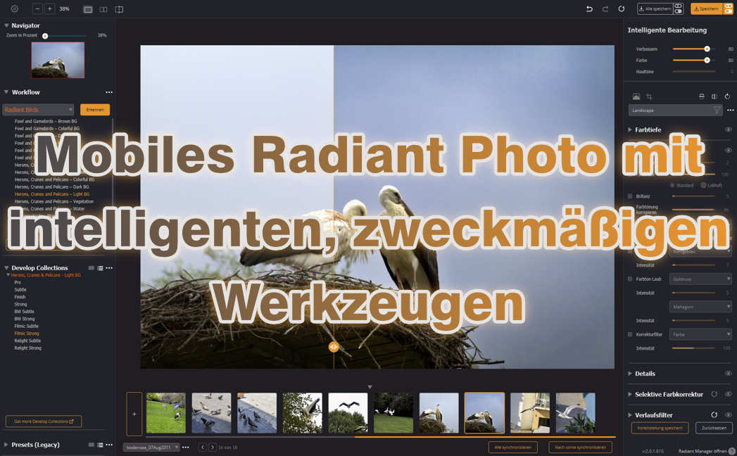 Mobiles Radiant Photo mit intelligenten, zweckmäßigen Werkzeugen Mobiles Radiant Photo mit intelligenten, zweckmäßigen Werkzeugen