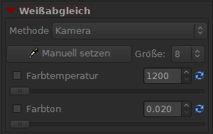 Raw Therapee - Weißabgleich