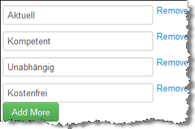 Price Table Features