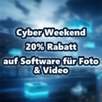 Cyber Weekend mit 20% Rabatt für Software zu Foto + Video