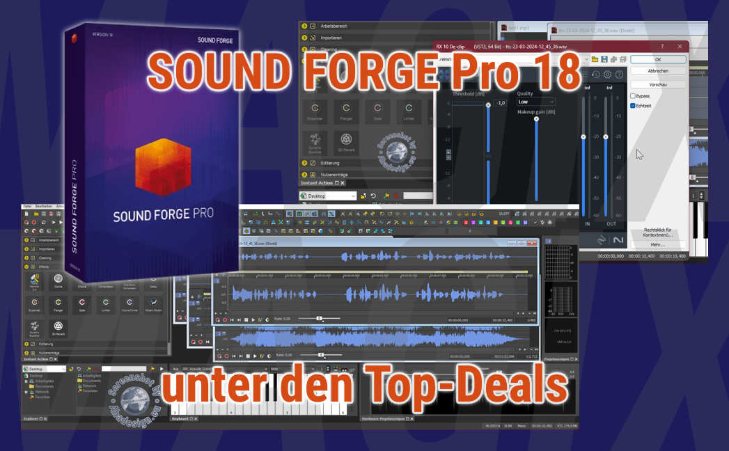 Audio-Editor SOUND FORGE Pro 18 unter den Top-Deals
