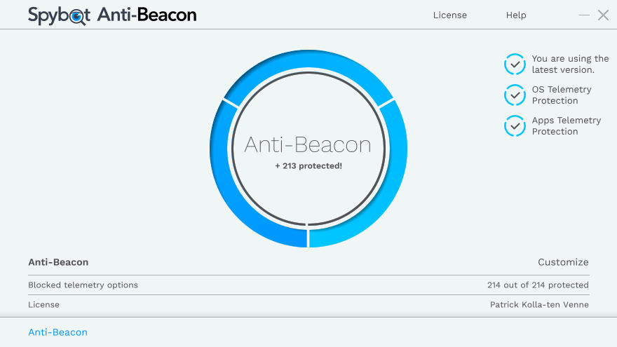 Neue Echtzeit-Überwachung durch Anti-Beacon 4.1