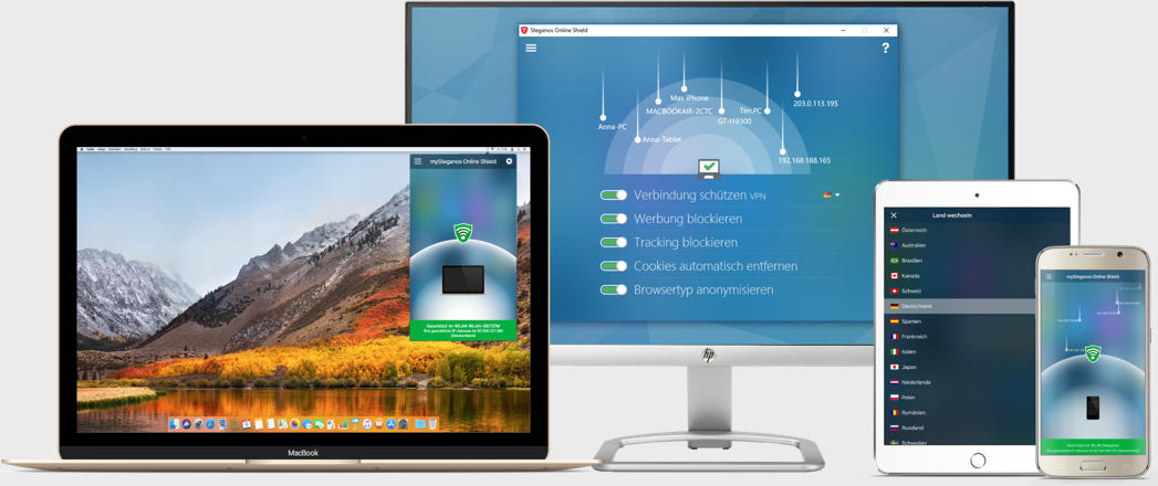 Steganos Online Shield VPN Geräte