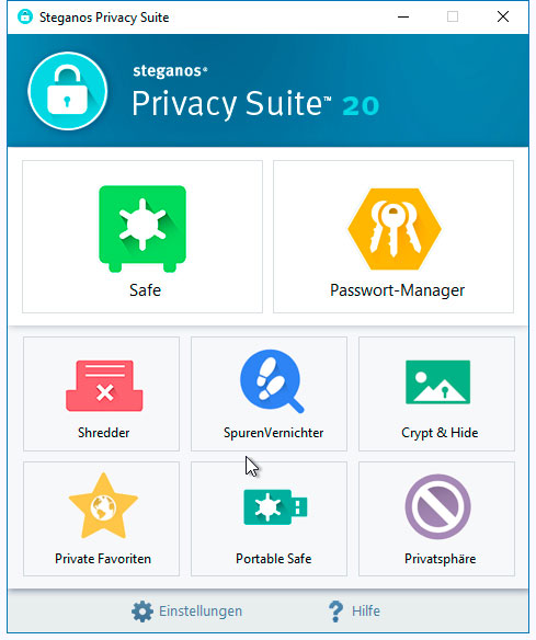 steganos-privacysuite20-oberflaeche