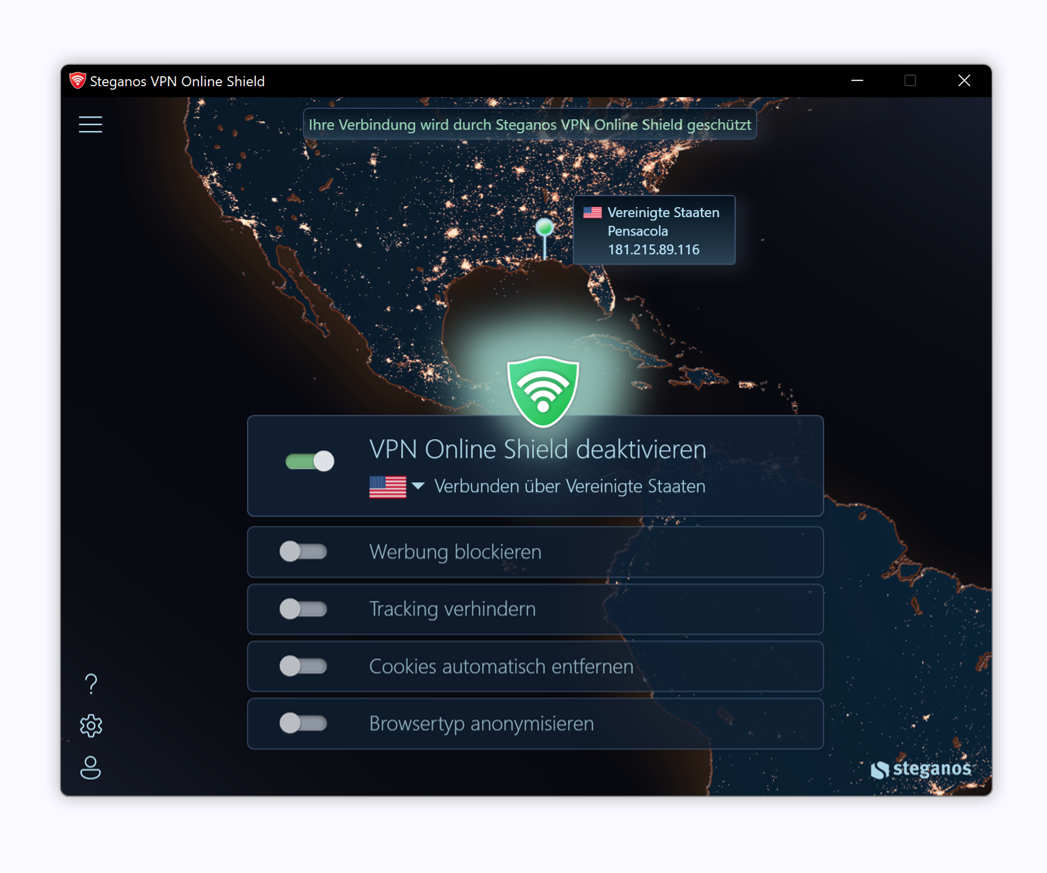 Virtual Private Network für Online-Privatsphäre