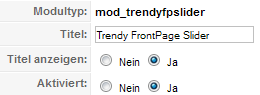 Frontpage Slider Modul