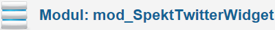 Twitter Widget - Modul