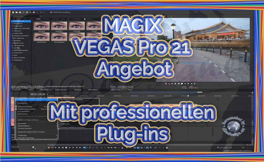 Mit professionellen Plug-ins ausgestattetes VEGAS Pro 21