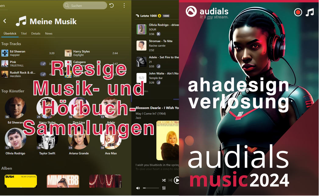 Riesige Musiksammlungen und Hörbuchsammlungen mit Audials Music 2024