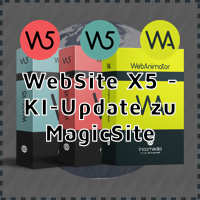 WebSite X5 mit weiterentwickeltem KI-Update zu MagicSite