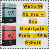 WebSite X5 Pro und Evo - Niedrigster Preis mit 35% Rabatt