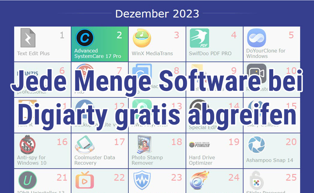 Jede Menge Software bei Digiarty kostenlos abgreifen