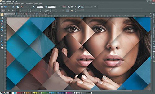 Xara Designer Pro X10 Oberflaeche