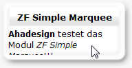 ZF Simple Marquee - Frontpage