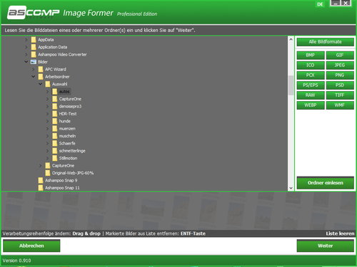 ascomp-imageformer-ordner-einlesen