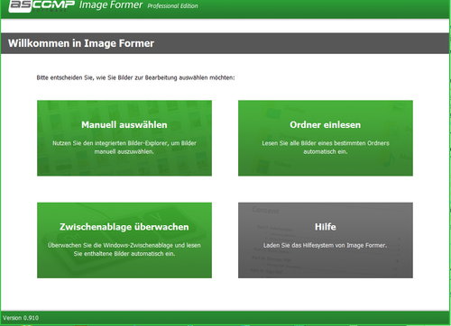 ascomp-imageformer-startfenster