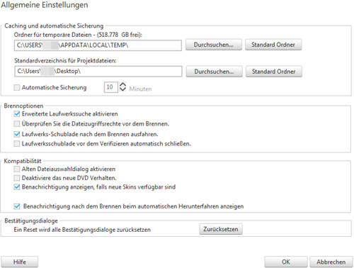 burningstudio18-einstellungen-allgemein