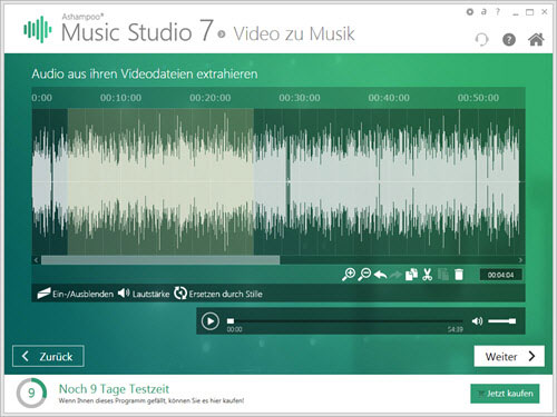 ashampoo-musicstudio7-videomusik-geladen