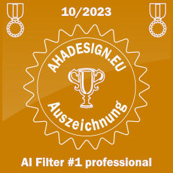 Ahadesign Auszeichnung - AI Filter #1 professional