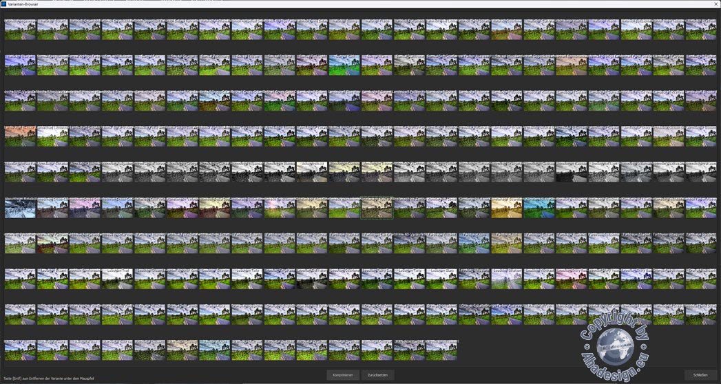 HDR #10 Presets im Variantenbrowser