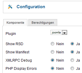 XMLRPC - Optionen