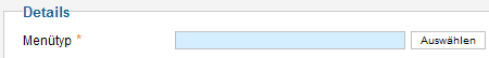 Menütyp Auswahl