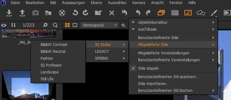 captureone-stile-werkzeug-aufgeklappt